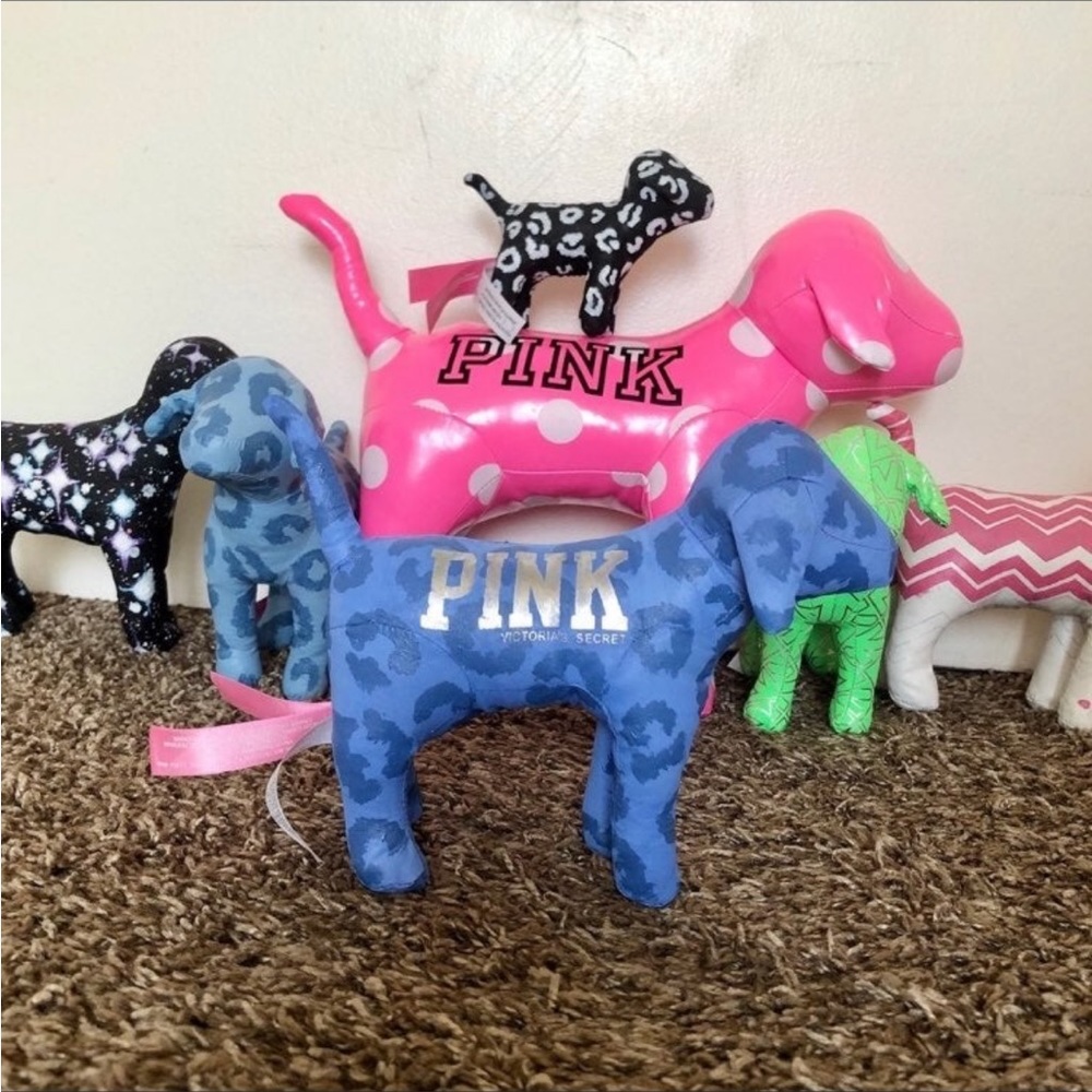 Victoria’s Secret PINK Pink and White Polka Dot Giant Plush Bus Dog Display - Picture 13 of 15